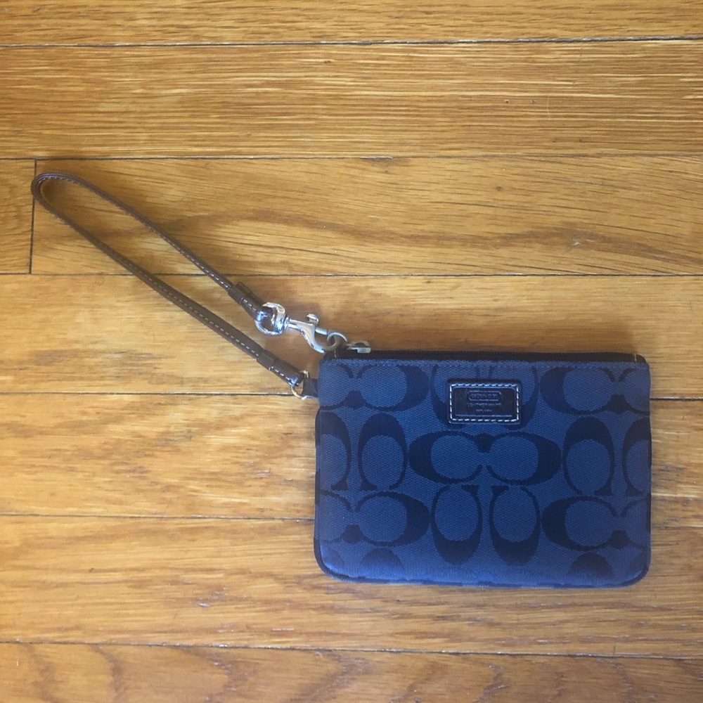 Coach Navy Canvas Wrislet